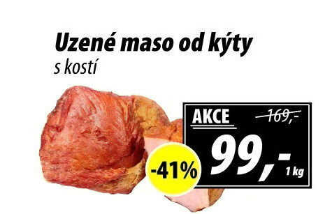 Uzené maso od kýty s kostí