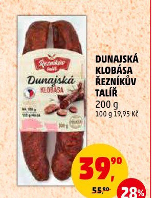 Dunajská klobása Řezníkův talíř