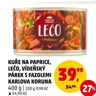 Kuře na paprice Karlova koruna - konzerva