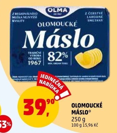 Máslo Olomoucké Olma
