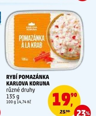 Rybí pomazánka Karlova Koruna