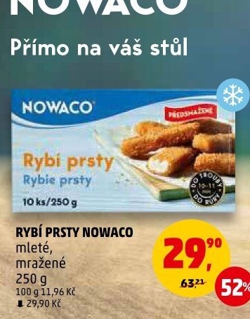 Rybí prsty předsmažené mražené Nowaco