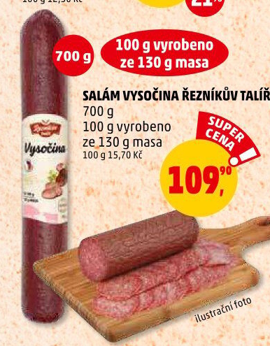 Salám Vysočina Řezníkův talíř