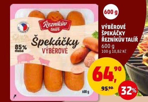 Špekáčky výběrové Řezníkův talíř