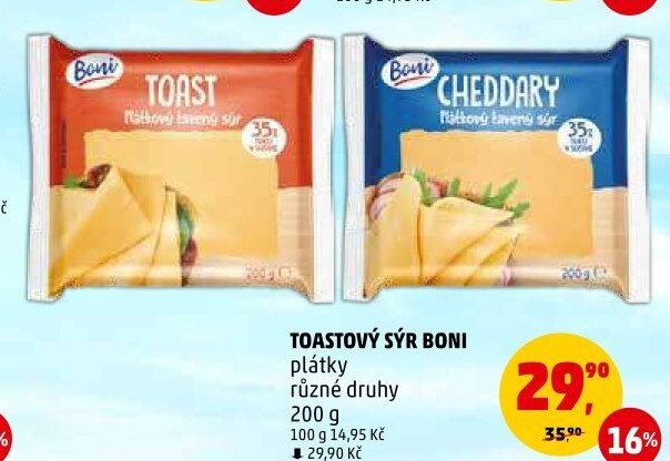 Sýr tavený toast Boni