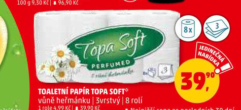 Toaletní papír 3vrstvý Topa Soft