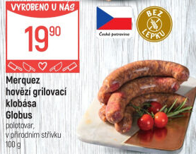 Klobása hovězí Merquez Globus