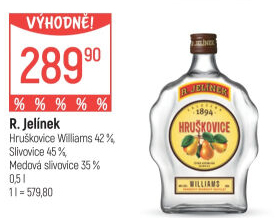 Pálenka Hruškovice Williams Rudolf Jelínek