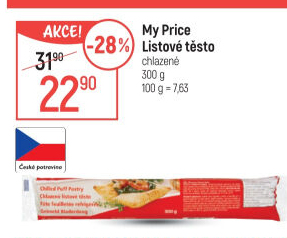 Těsto listové My Price