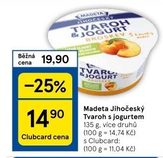 Dezert tvaroh s jogurtem jihočeský Madeta
