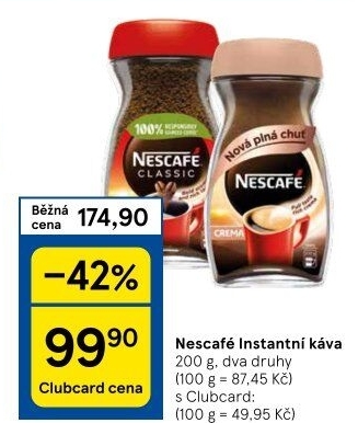 Instantní kávy Nescafé