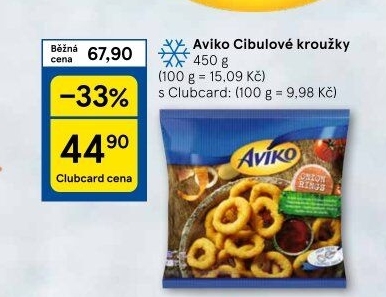 Kroužky cibulové mražené Aviko
