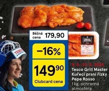 Kuřecí prsní řízky marinované Pepe Rosso Grill Master Tesco