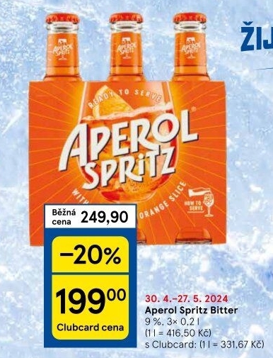 Míchaný nápoj Aperol Spritz