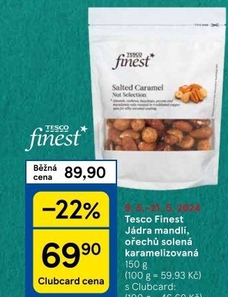 Ořechy karamelizované Tesco Finest