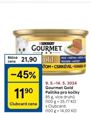 Paštika pro kočky Gold Gourmet Purina