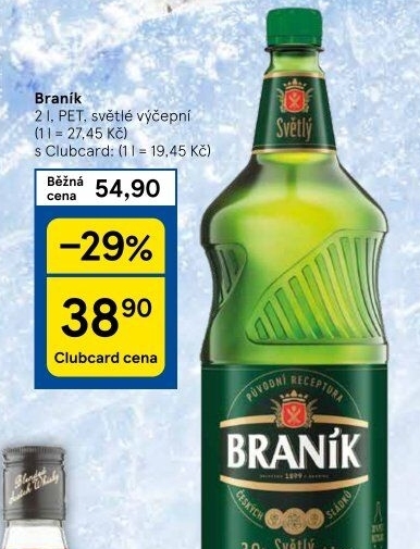 Pivo světlé výčepní 10° Braník