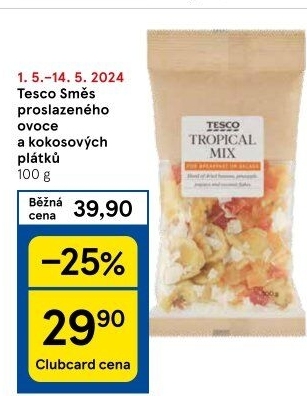Směs sušeného ovoce a ořechů Tesco