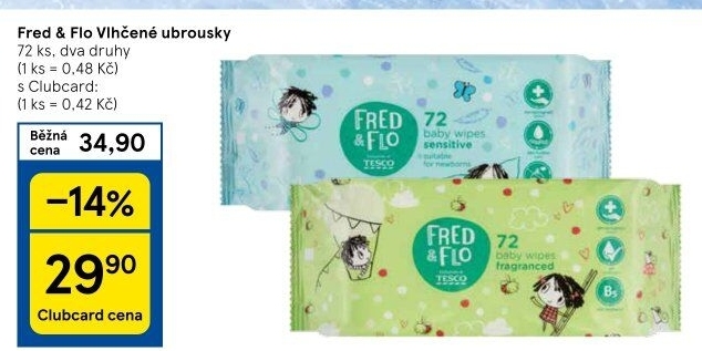 Vlhčené ubrousky Fred&amp