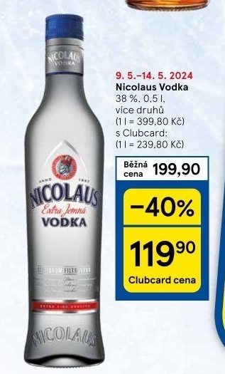 Vodka extra jemná St. Nicolaus