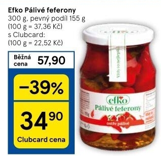 Feferony pálivé Efko