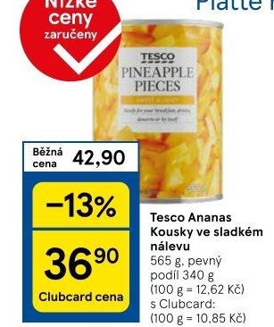 Kompot ananas Tesco