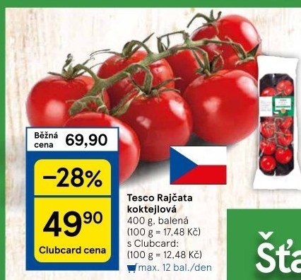 Rajčata koktejlová Tesco