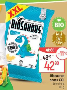 Křupky kukuřičné bez lepku Biosaurus