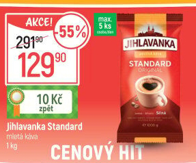 Mletá káva Standard Jihlavanka