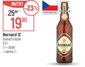 Pivo světlý ležák 12° SvátečníBernard