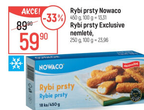 Rybí prsty předsmažené mražené Nowaco