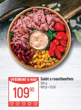Salát s roastbeefem Globus