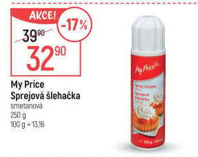 Šlehačka ve spreji My Price
