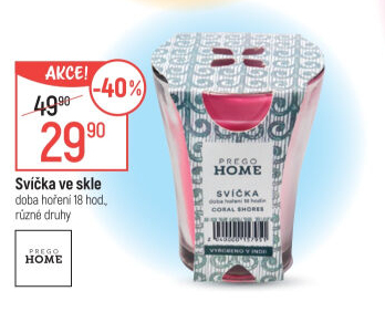 Svíčky ve skle Prego Home