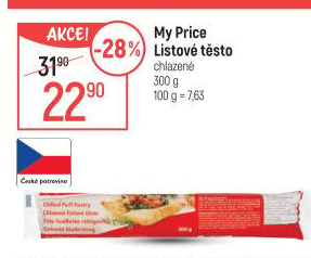 Těsto listové My Price