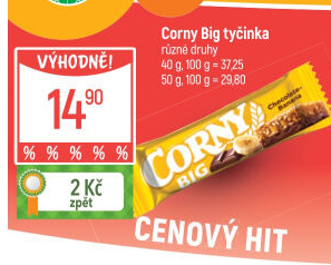 Tyčinka cereální BIG Corny