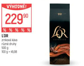 Zrnková káva Espresso Colombia L'
