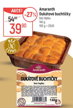 Dukátové buchtičky bez lepku Amaranth