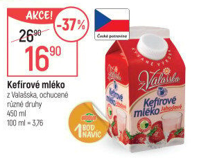 Kefírové mléko ochucené Mlékárna Valašské Meziříčí