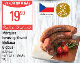 Klobása hovězí Merquez Globus