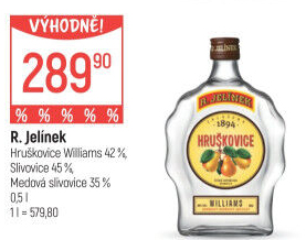 Pálenka Hruškovice Williams Rudolf Jelínek