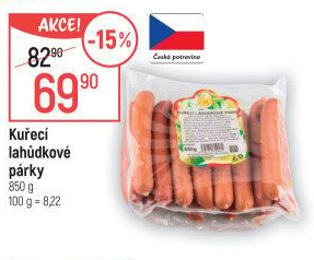 Párky kuřecí lahůdkové DZ Klatovy