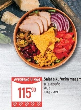 Salát s kuřecím masem a jalape?o Globus