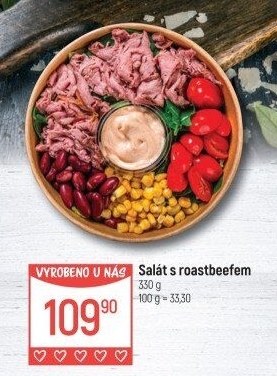 Salát s roastbeefem Globus