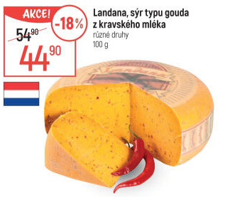 Sýr Gouda kozí ochucená Landana