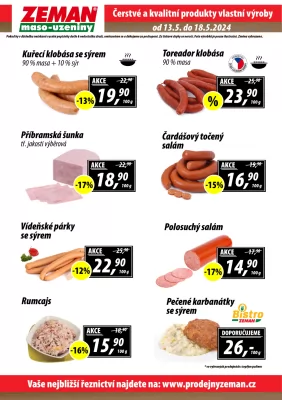 akční leták ZEMAN maso - uzeniny 13.5.2024-18.5.2024