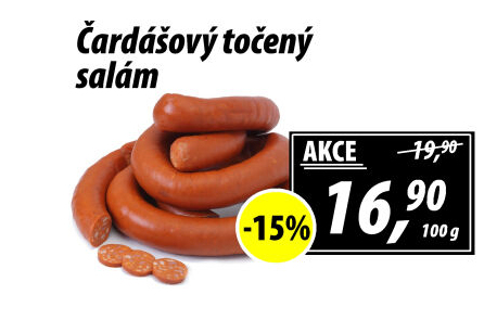 Salám čardášový točený