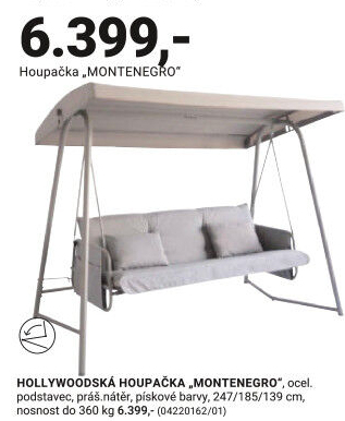 HOLLYWOODSKÁ HOUPAČKA „MONTENEGRO“