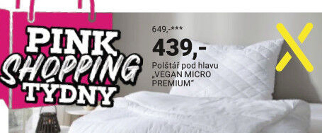 POLŠTÁŘ POD HLAVU „VEGAN MICRO PREMIUM“