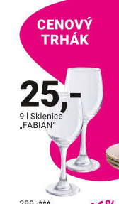 SKLENICE NA VÍNO „FABIAN“